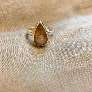 Sterling silver and Smokey quartz ring